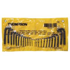 Jogo Chave Hexagonal L Curta 1,50-25 25Pc Thompson