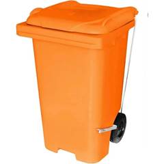 Lixeira S/ Pedal 240L Jsn C240 Laranja