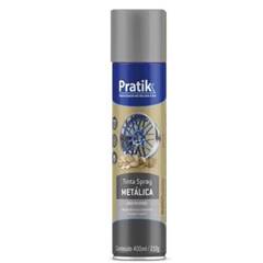 Tinta Spray 400Ml Pratik Metalic Prata