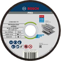 Disco Corte Inox 125x1,0x22mm Pro Rapido BOSCH