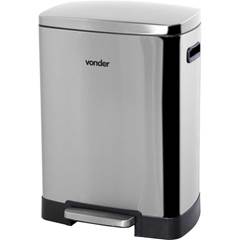 Lixeira Inox Retangular 50L Vonder