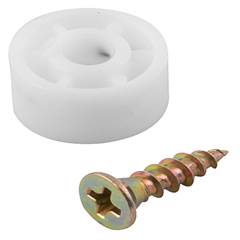 SUPORTE PRATELEIRA REDONDO BRANCO C/PARAFUSO 4,0X16MM 10PC