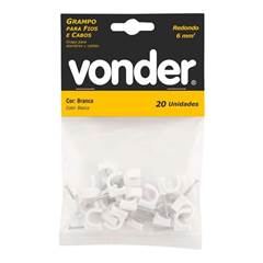 GRAMPO P/FIOS 6MM2 REDONDO C/20UN VONDER