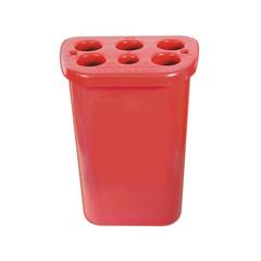 Lixeira 6 Tubos Agua/Cafe Vermelho Le22 Jsn