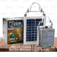 ELETRIFICADOR SOLAR ZS20I C/BATERIA ZEBU
