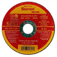 Disco Corte 115X3,0X22mm (4.1/2x1/8x7/8) Dac115-34X Metal Starrett