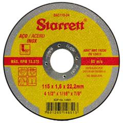 Disco Corte Inox 115X1,6X22mm (4.1/2x1/16x7/8)  Dac115-24 Starret