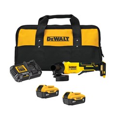 Esmerilhadeira 115mm-4.1/2” 20V BRUSHLESS 2Baterias 5A + Carregador + Bolsa DeWALT