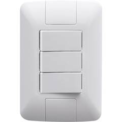 Conjunto 3 Interruptor Simples 4x2 6A 250V Branco 57241070 Tramontina