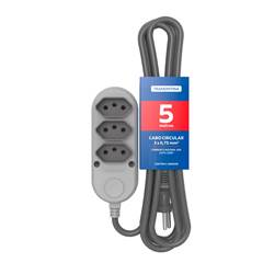EXTENSAO ELETRICA 5MT 3T 2P+T 57504021 10A TRAMONTINA