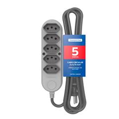 EXTENSAO ELETRICA 5MT 5T 2P+T 57504031 10A TRAMONTINA