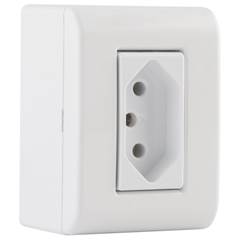 Tomada Sobrepor Simples 2p+T 10a 57304002 Tramontina