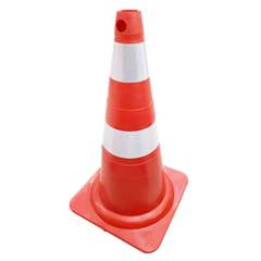 Cone 75Cm Flexivel Refletivo Laranja/Branco