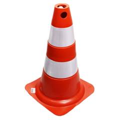 Cone 50Cm Flexivel Refletivo Laranja/Branco