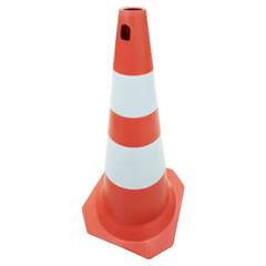 Cone 75Cm Rigido Laranja/Branco