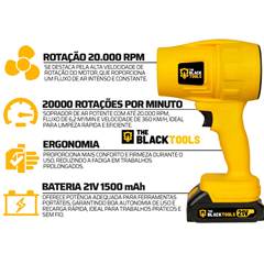 Soprador 21V TSO-21A 2.000w Black Tools