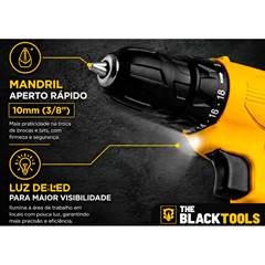 Parafusadeira Furadeira 12V TB-12A Black Tools