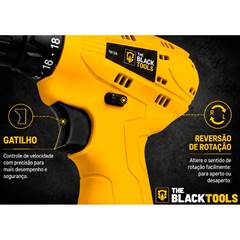 Parafusadeira Furadeira 12V TB-12A Black Tools