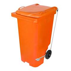 Lixeira C/ Pedal 240L Jsn C240P Laranja